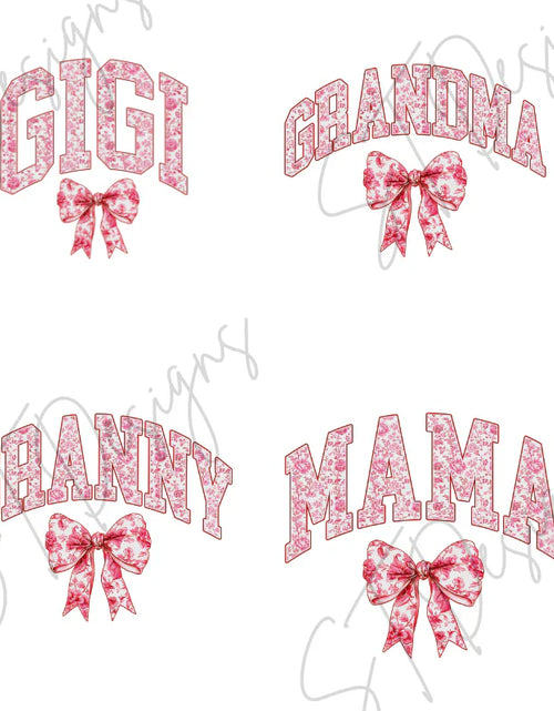 Load image into Gallery viewer, Pink Floral Custom Name Bow Sweatshirt or Joggers
