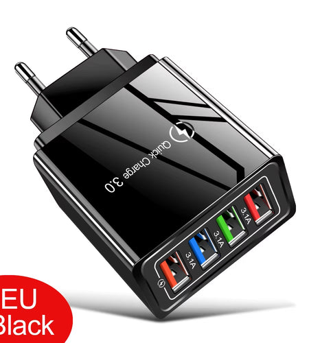 For Iphone 14 USB Charger Quick Charge 3.0 for Samsung Xiaomi Mi Tablets Mobile Phone Charger Adapter EU/US Plug Fast Charging