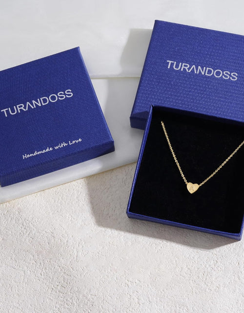 Load image into Gallery viewer, Heart Initial Necklaces for Women Girls - 14K Gold Filled Heart Pendant Letter Alphabet Necklace Tiny Initial Necklaces for Women Kids Child Heart Letter Initial Necklace Birthday Gifts for Girls
