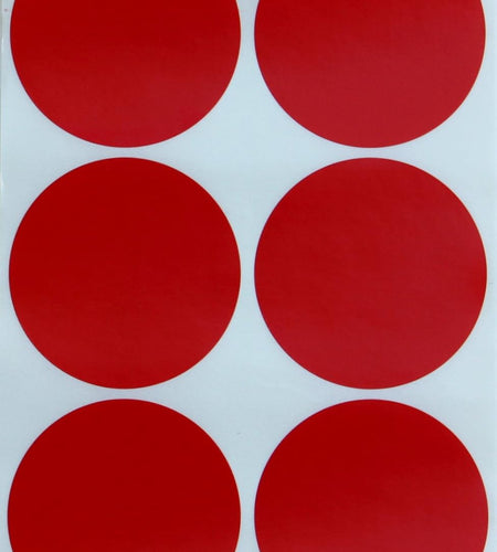 Red Labels Stickers 2 Inch for Inventory and Labeling 50Mm - 300 Pack