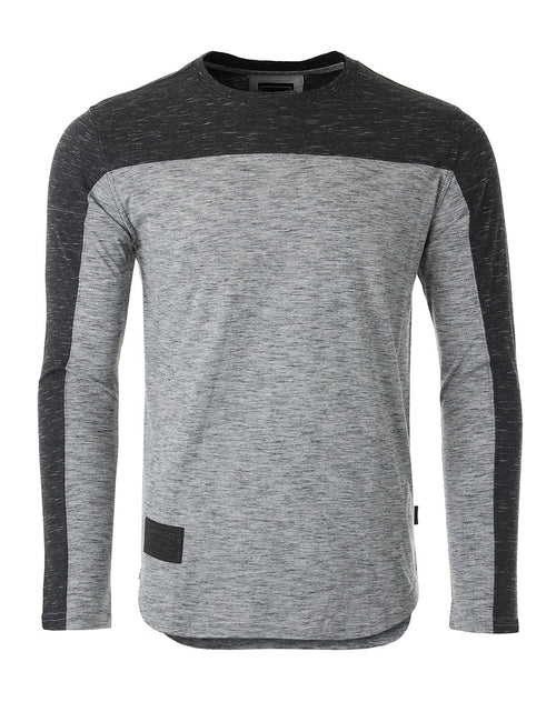 Load image into Gallery viewer, Athletic Color Block Long Sleeve Curved Hemline Casual Shirt
