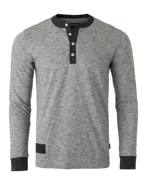 Load image into Gallery viewer, ZIMEGO Men's Long Sleeve Contrast Button Placket Neck Cuffs Casual Henley Shirts
