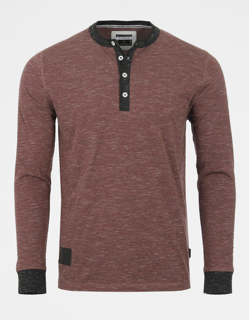 Load image into Gallery viewer, ZIMEGO Men's Long Sleeve Contrast Button Placket Neck Cuffs Casual Henley Shirts
