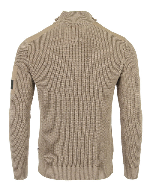 Load image into Gallery viewer, ZIMEGO Mens Long Sleeve Pullover Quarter Zip Mock Neck Polo Sweater
