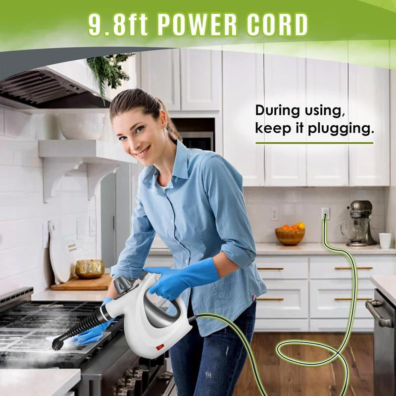Pressurized Handheld Steam Cleaner & Rechargeable Spin Scrubber