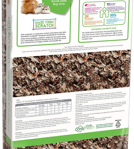 99% Dust-Free Natural Paper Small Pet Bedding with Odor Control