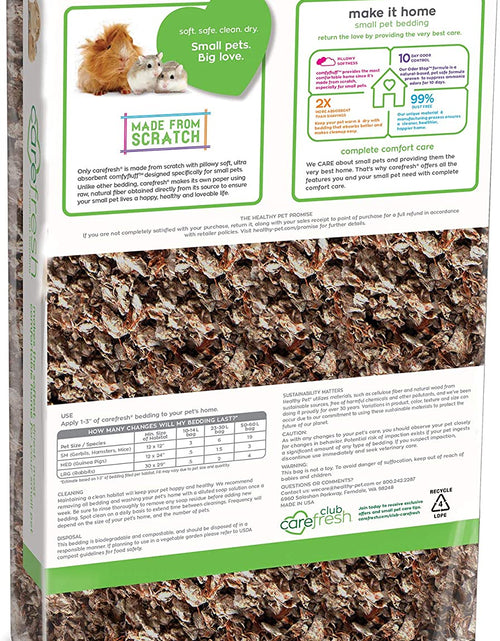 Load image into Gallery viewer, 99% Dust-Free Natural Paper Small Pet Bedding with Odor Control
