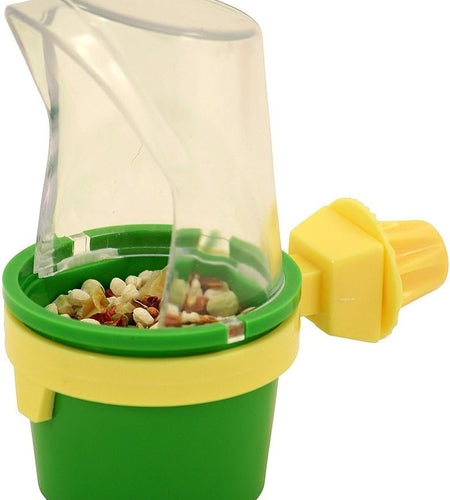 Pet Bird Cage Clean Cup Feeder & Water Cup Bird Accessory, Medium (Assorted Colors)